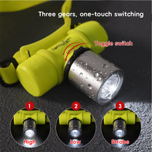 Load image into Gallery viewer, Waterproof Diving Headlight Strong Magnetic Switch Super Bright T6 Light Bead Head-Mounted Long Endurance Flashlight
