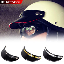 Load image into Gallery viewer, 3 Snap-Button Retro Motorcycle Helmet Sun Shade Protector Retro Open Face Flip Up Down Shield Visor Modified Parts
