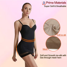 Load image into Gallery viewer, Slimming Full Length Shapewear Slips Nude Straight Tube Dress Body Shaper Women Skinny Under Dresses Underwire Cup Black
