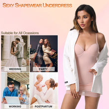 Load image into Gallery viewer, Slimming Full Length Shapewear Slips Nude Straight Tube Dress Body Shaper Women Skinny Under Dresses Underwire Cup Black
