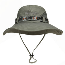 Load image into Gallery viewer, 1Pc Summer Men Bucket Hat Outdoor UV Protection Wide Brim Panama Safari Hunting Hiking Hat Mesh Fisherman Hat Beach Sunscreen Cap
