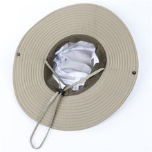 Load image into Gallery viewer, 1Pc Summer Men Bucket Hat Outdoor UV Protection Wide Brim Panama Safari Hunting Hiking Hat Mesh Fisherman Hat Beach Sunscreen Cap

