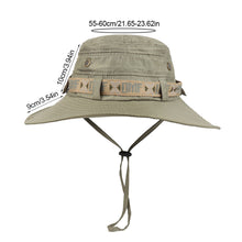 Load image into Gallery viewer, 1Pc Summer Men Bucket Hat Outdoor UV Protection Wide Brim Panama Safari Hunting Hiking Hat Mesh Fisherman Hat Beach Sunscreen Cap
