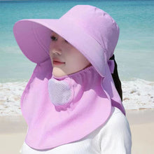 Load image into Gallery viewer, 1Pc Summer Sun Hats UV Protection Outdoor Fishing Cap for Women Hiking Camping Working Visor Bucket Hat Removable Fishing Hat
