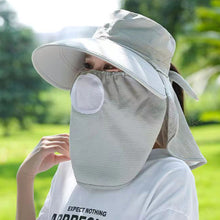 Load image into Gallery viewer, 1Pc Summer Sun Hats UV Protection Outdoor Fishing Cap for Women Hiking Camping Working Visor Bucket Hat Removable Fishing Hat
