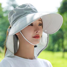 Load image into Gallery viewer, 1Pc Summer Sun Hats UV Protection Outdoor Fishing Cap for Women Hiking Camping Working Visor Bucket Hat Removable Fishing Hat
