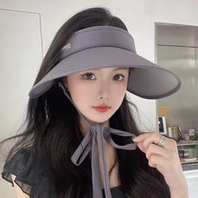 Load image into Gallery viewer, Foldable Sun Hats Female Summer Hat Visors Empty Top Hat Wide Large Brim Beach Hats Beach Protection Caps Women
