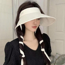 Load image into Gallery viewer, Foldable Sun Hats Female Summer Hat Visors Empty Top Hat Wide Large Brim Beach Hats Beach Protection Caps Women
