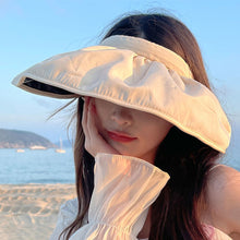 Load image into Gallery viewer, 1Pc Women's Summer Anti-uv Glacier Cap Shell Sun Hat Large Brim Sun Protection Hat Breathable Comfortable Outdoor Beach
