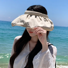 Load image into Gallery viewer, 1Pc Women's Summer Anti-uv Glacier Cap Shell Sun Hat Large Brim Sun Protection Hat Breathable Comfortable Outdoor Beach
