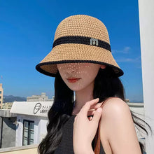 Load image into Gallery viewer, 1Pc Spring and Autumn New Women's Japanese Style Fresh Knitted Fisherman Summer Mesh Breathable Bucket Hat
