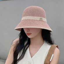 Load image into Gallery viewer, 1Pc Spring and Autumn New Women's Japanese Style Fresh Knitted Fisherman Summer Mesh Breathable Bucket Hat

