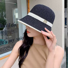 Load image into Gallery viewer, 1Pc Spring and Autumn New Women's Japanese Style Fresh Knitted Fisherman Summer Mesh Breathable Bucket Hat

