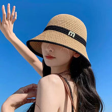 Load image into Gallery viewer, 1Pc Spring and Autumn New Women's Japanese Style Fresh Knitted Fisherman Summer Mesh Breathable Bucket Hat
