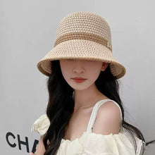 Load image into Gallery viewer, 1Pc Spring and Autumn New Women's Japanese Style Fresh Knitted Fisherman Summer Mesh Breathable Bucket Hat
