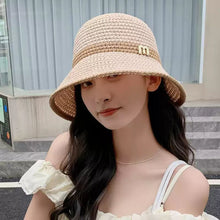 Load image into Gallery viewer, 1Pc Spring and Autumn New Women's Japanese Style Fresh Knitted Fisherman Summer Mesh Breathable Bucket Hat
