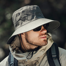 Load image into Gallery viewer, 1Pc Summer Bucket Hat For Men Fisherman Cap Fishing Outdoor Sunshade Big Brim Sunscreen Riding Hiking Suncreen Sunhat
