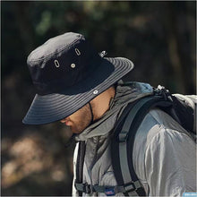 Load image into Gallery viewer, 1Pc Summer Bucket Hat For Men Fisherman Cap Fishing Outdoor Sunshade Big Brim Sunscreen Riding Hiking Suncreen Sunhat
