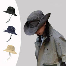 Load image into Gallery viewer, 1Pc Summer Bucket Hat For Men Fisherman Cap Fishing Outdoor Sunshade Big Brim Sunscreen Riding Hiking Suncreen Sunhat
