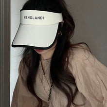 Load image into Gallery viewer, 1Pc Ice Silk Sun Hats Women Empty Top Baseball Cap Sunscreen Uv Protection Visors Outdoor Riding Running Sports Shades
