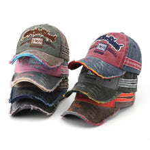 Load image into Gallery viewer, Retro Letter Embroidery Baseball Caps Spring Summer Men Women Cotton Adjustable Casual Hat Hip Hop Streetwear Sun Hats
