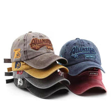 Load image into Gallery viewer, Retro Letter Embroidery Baseball Caps Spring Summer Men Women Cotton Adjustable Casual Hat Hip Hop Streetwear Sun Hats
