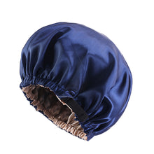 Load image into Gallery viewer, Women Large Satin Bonnet Silky Night Sleeping Cap Adjusting Button Night Hat Beauty Salon Hair Care Hat Bathroom Products
