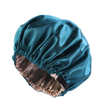 Load image into Gallery viewer, Women Large Satin Bonnet Silky Night Sleeping Cap Adjusting Button Night Hat Beauty Salon Hair Care Hat Bathroom Products
