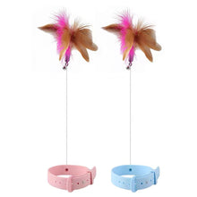 Load image into Gallery viewer, 1Pc Cats Toys Feathers Wand Interactive Toy Kitten Toys with Bell Pets Collar Playing Teaser Wand Training Toys for Cats Supplies
