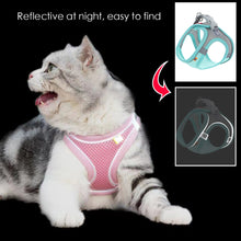 Load image into Gallery viewer, Adjustable Puppy Cat Harness Vest Reflective Breathable Adjustable Pet Harness for Small Medium Dogs Outdoor Walking
