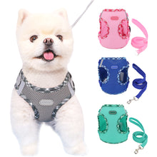 Load image into Gallery viewer, Pet Harness Anti-Pull Adjustable Comfortable Traction Rope Pet Harness Leash Set for Small Dogs and Cats
