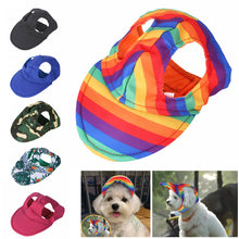 Load image into Gallery viewer, 1Pc Pet Baseball Hat Dog Accessories Pet Beret Hat Teddy Duck Tongue Hat for Large Medium Small Dogs Summer Solid Color
