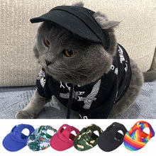Load image into Gallery viewer, 1Pc Pet Baseball Hat Dog Accessories Pet Beret Hat Teddy Duck Tongue Hat for Large Medium Small Dogs Summer Solid Color
