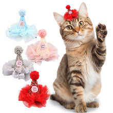 Load image into Gallery viewer, 1Pc Creative Lace happy Birthday Hat Children DIY Crown Hats with Rope Baby Party Birthday Photo Props Cute Pet Dog Party Cap
