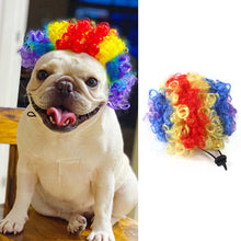 Load image into Gallery viewer, 1Pc Pet Wigs Cosplay Props Funny Dogs Cats Cross-Dressing Hair Hat Costumes Head Accessories For Halloowen Christmas Pets Supplies
