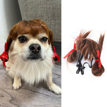 Load image into Gallery viewer, 1Pc Pet Wigs Cosplay Props Funny Dogs Cats Cross-Dressing Hair Hat Costumes Head Accessories For Halloowen Christmas Pets Supplies
