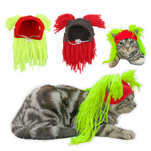 Load image into Gallery viewer, 1Pc Pet Wigs Cosplay Props Funny Dogs Cats Cross-Dressing Hair Hat Costumes Head Accessories For Halloowen Christmas Pets Supplies
