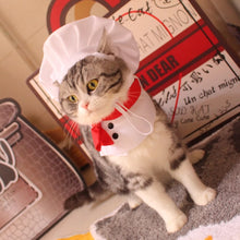 Load image into Gallery viewer, Pet Cooking King Hat Chef Clothes Hats Set Cat Dog Transformation Dress Cute Photo Decoration Hat Dog Costume Dog Hat Pet Accessories
