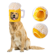 Load image into Gallery viewer, 1Pc Pets Funny Headwear Funny Creative Winter Soft Photography Prop Head Toys Beer Modeling Hat Puppy Head Costume for Cosplay Party
