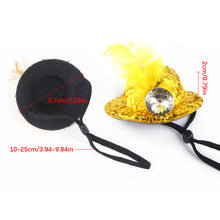 Load image into Gallery viewer, Funny Hats For Small Animals Pet Chicken Duck Hats For Hens Tiny Pets Funny Chicken Accessories Feather Top Hat With Adjustable Elastic Chin Strap Rooster Duck
