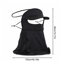 Load image into Gallery viewer, Ice Silk UPF50+ Sunscreen Mask With Brim Extended Neck Guard UV Protection Outdoor Sports Cycling Mask Adjustable Facekini
