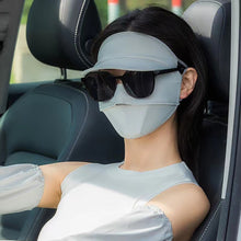 Load image into Gallery viewer, UPF50+ Full Face Sunscreen Mask With Brim Outdoor UV Protection Cycling Driving Ice Silk Facekini
