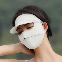 Load image into Gallery viewer, UPF50+ Full Face Sunscreen Mask With Brim Outdoor UV Protection Cycling Driving Ice Silk Facekini
