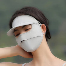 Load image into Gallery viewer, UPF50+ Full Face Sunscreen Mask With Brim Outdoor UV Protection Cycling Driving Ice Silk Facekini
