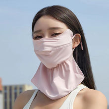 Load image into Gallery viewer, Extended Neck Support Sunscreen Mask UV Protection Eye Protection 3D Ice Silk Mask Outdoor Cycling Driving Breathable Facekini
