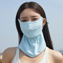 Load image into Gallery viewer, Extended Neck Support Sunscreen Mask UV Protection Eye Protection 3D Ice Silk Mask Outdoor Cycling Driving Breathable Facekini
