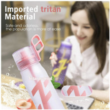 Load image into Gallery viewer, 650ML Large Capacity Outdoor Sports Water Bottle With 0 Sugar 0 Fat 0 Calories Fruit Flavoured Ring Fun Straw Bottle
