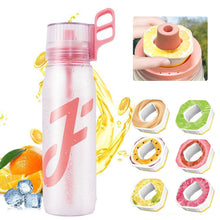 Load image into Gallery viewer, 650ML Large Capacity Outdoor Sports Water Bottle With 0 Sugar 0 Fat 0 Calories Fruit Flavoured Ring Fun Straw Bottle
