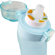 Load image into Gallery viewer, 650ML Frosted Gradient Outdoor Exercise Fitness Bottle With Multi-Flavored 0 Sugar 0 Calorie Scented Ring Large Capacity Sippy Bottle
