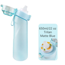 Load image into Gallery viewer, 650ML Frosted Gradient Outdoor Exercise Fitness Bottle With Multi-Flavored 0 Sugar 0 Calorie Scented Ring Large Capacity Sippy Bottle
